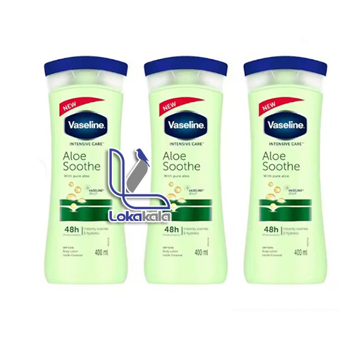 لوسیون بدن آلوئه ورا وازلین مدل Aloe Soothe